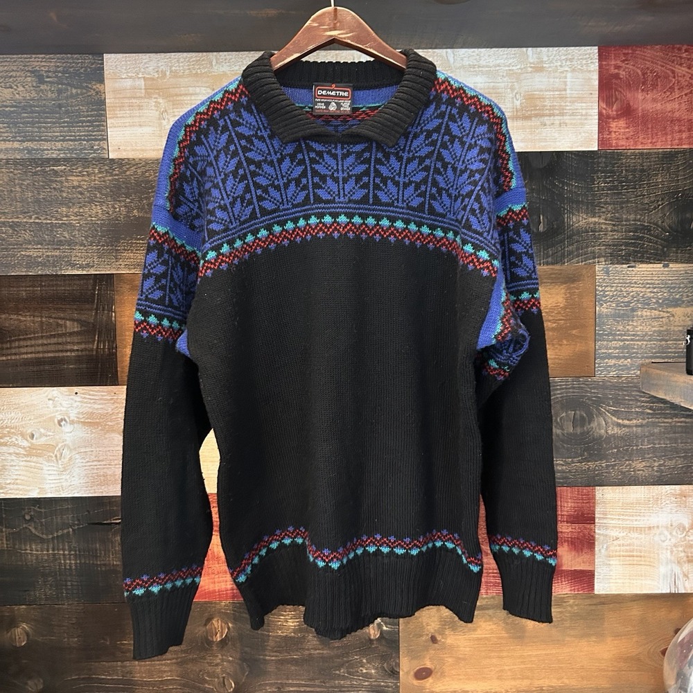 Demetre Ski Sweater Nordic White Ram XL Norway Pure Virgin Wool Pullover